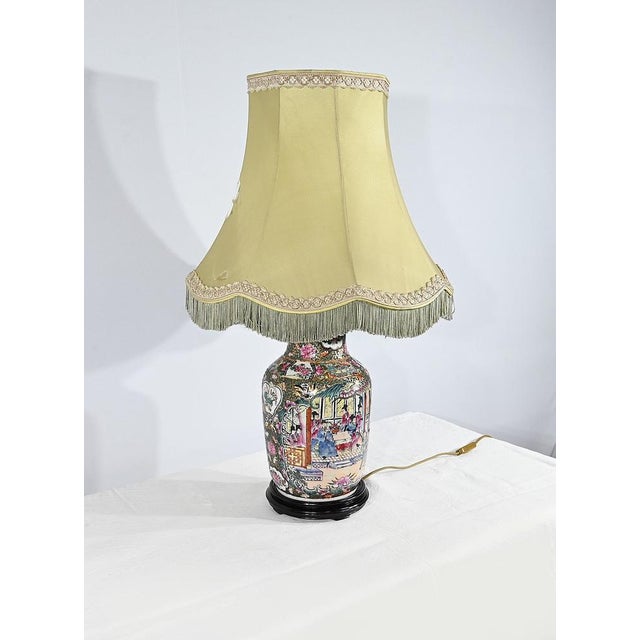Canton Porcelain Lamp, China, Late 19th Century For Sale - Image 3 of 18