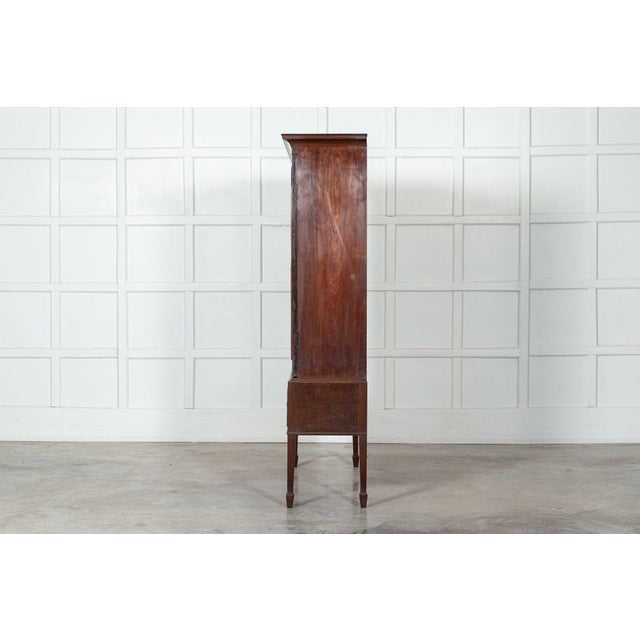 Brown English Mahogany Arched Glazed Dresser Cabinet, 1910 For Sale - Image 8 of 18