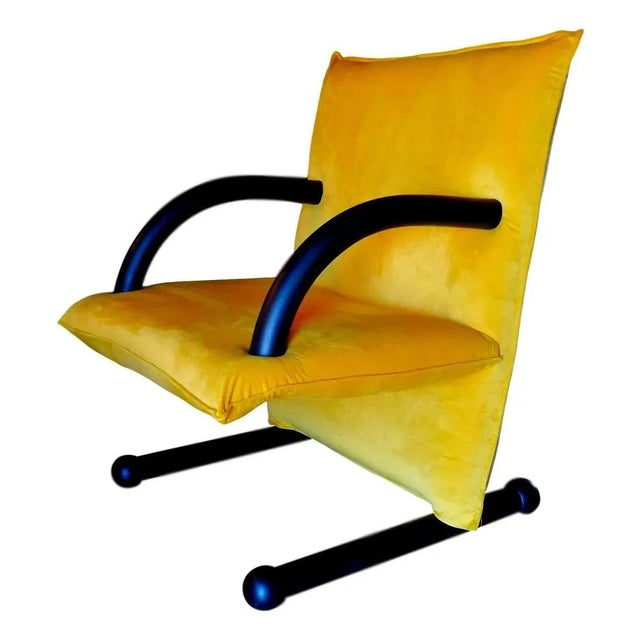 chair model ''T-line'', original design by Burkhard Vogtherr for arflex, 80 years Measuring 85 cm high, 75 cm wide, 70 cm...