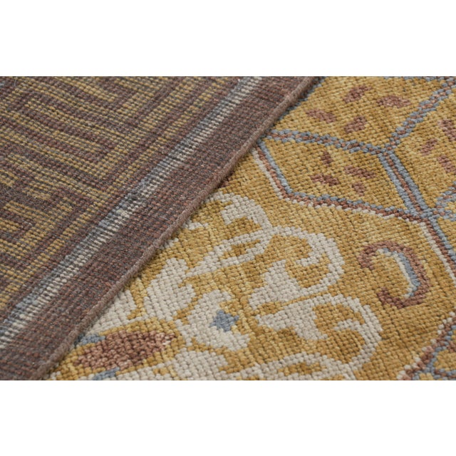 Gold Rug and Kilim’s Burano Rug in Beige-Brown With Geometric Patterns For Sale - Image 8 of 8