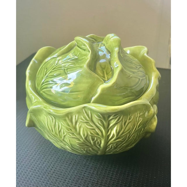 A mid century American made lidded cabbage dish ideal for keeping side dishes warm and making an heirloom quality...