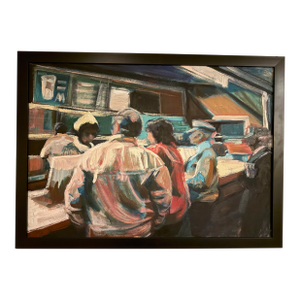 1980s 8th and Market, 1984 Oil on Canvas, 39 × 28 In. Signed and Dated