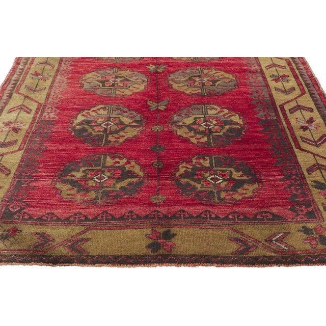 Vintage Turkish Oushak Turkoman Rug - 04'00 X 07'00 For Sale - Image 4 of 10