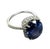 Contemporary 8.53 CTW Mid-Century No Heat Color Change Sapphire & Diamond Platinum Ring, Size 7 For Sale - Image 3 of 10