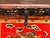 Folk Art Antique Tibetan Hand Painted Red Lacquer Trunk Foo Dog Chest 20" For Sale - Image 3 of 9