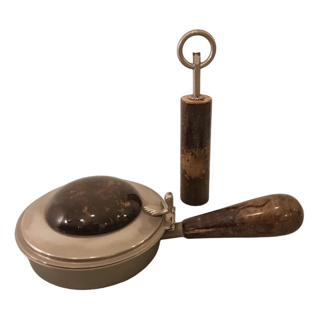 Silent Butler and Bottle Opener by Aldo Tura, 1960s, Set of 2 For Sale