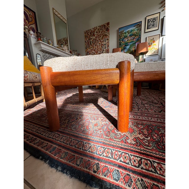1970s Mid Century Juul Kristensen Teak Stool/ Ottoman (Only 1 Left!) For Sale - Image 9 of 12