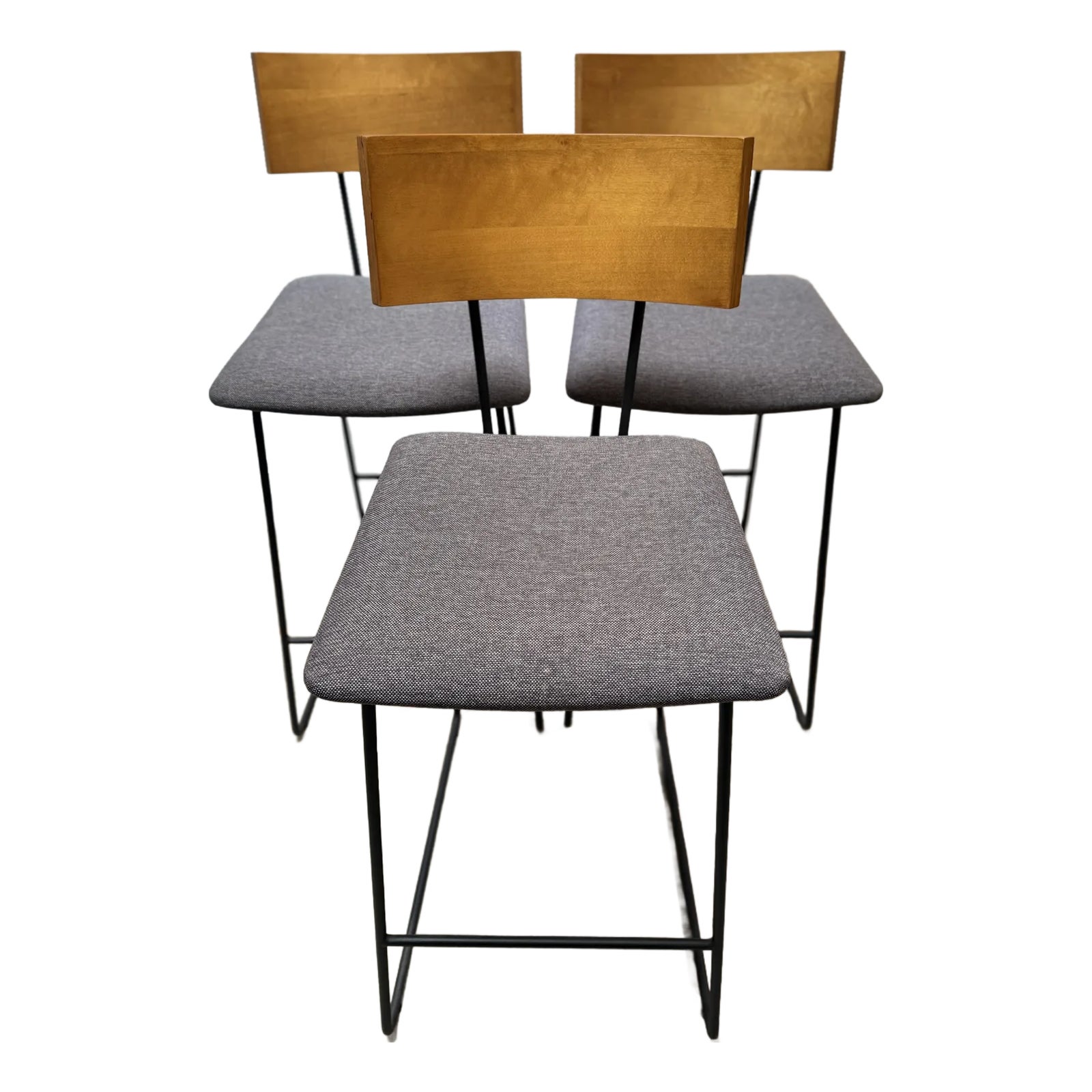 Scandinavian Designs Karsten Bar Stools, Set of Three | Chairish