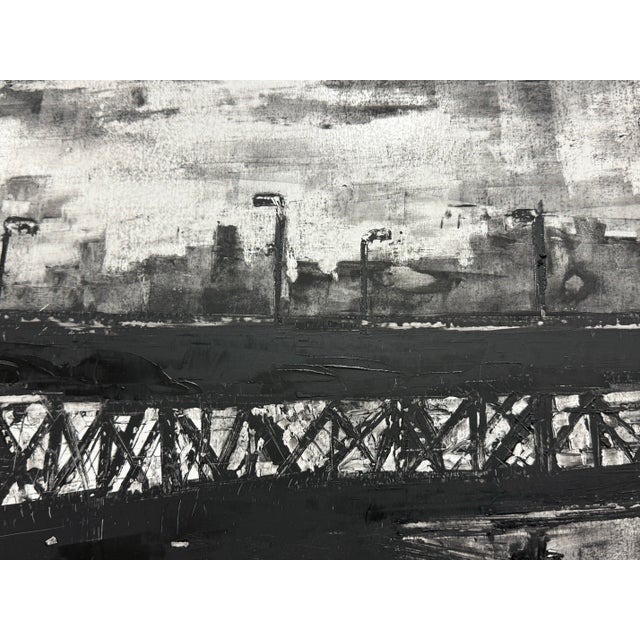 Paint Shunt M. Techno Apocalypse Black/White Painting, Signed For Sale - Image 7 of 12