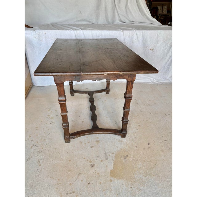 Late 19th Century French Pine Trestle Side Table For Sale - Image 13 of 13