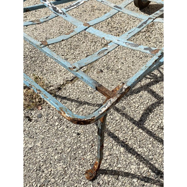 Metal Early 20th Century Vintage Salterini Style Art Nouveau Scrolling Wrought Iron Lounge, Attributed For Sale - Image 7 of 12
