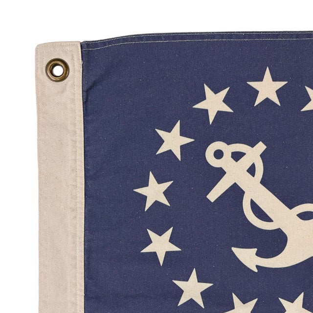 This decorative Amercian Yacht Ensign flag is made from 100% cotton canvas in off-white and faded colors. Design is...