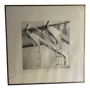 1972 Architecture Graphite Drawing