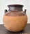 Terra Cotta Vintage Studio Pottery Half Glazed Vase With Handles For Sale - Image 8 of 8