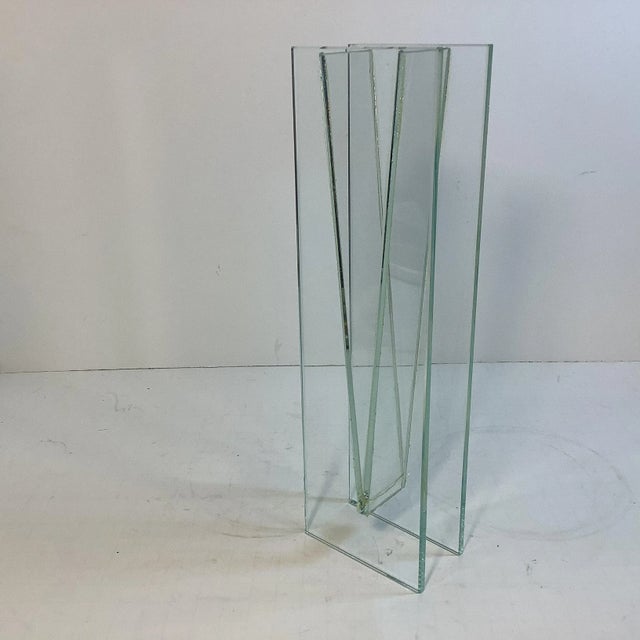 1980s Contemporary Post Modern Glass Bud Vase For Sale - Image 6 of 10