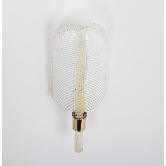 Metal Murano Glass Wall Sconces from Barovier & Toso, Italy, 1970s, Set of 2 For Sale - Image 7 of 18