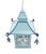 Vintage Double Pagoda Blue Three Light Chandelier For Sale In New York - Image 6 of 7