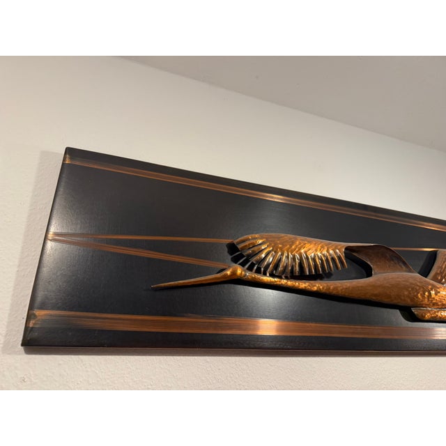 Metal and Copper Wall Decoration with Birds, 1970s For Sale - Image 11 of 15