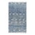 8x10 Blue Hand-Knotted Wool Linear Blocks Geometric Modern Carpet Rug For Sale