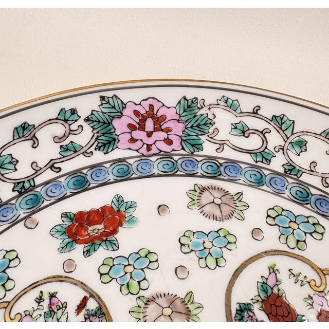 1960s Vintage 11" "Gold Imari" Hand-Painted Japanese Porcelain Charger Plate For Sale - Image 5 of 7