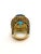 Bochic “Orient” Vintage Yellow Sapphire & Blue Topaz Ring Set 18 K Gold & Silver For Sale - Image 9 of 14