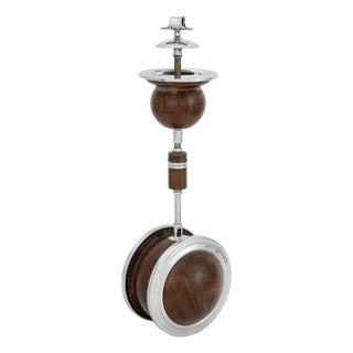 Art Deco Belmet "Rollodor" Self-Leveling Rolling Walnut Ashtray, Circa 1930 For Sale