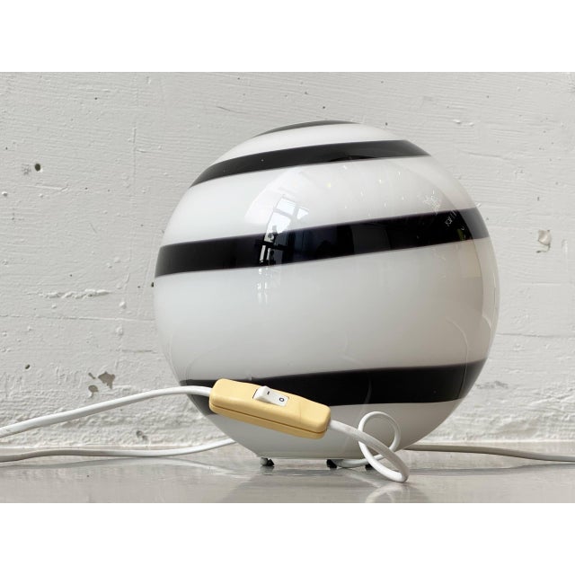 Large Glass Lamp with Zebra Pattern from Wofi Leuchten, Germany, 2000s For Sale - Image 4 of 18