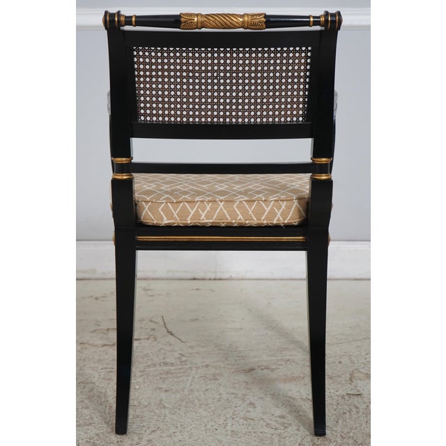 Baker Furniture Company Set of 4 Baker Neoclassical Regency Armchairs For Sale - Image 4 of 18