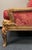 Red Erwin Lambeth French Empire Style Carved Giltwood Bergere Chair For Sale - Image 8 of 12