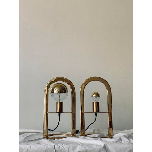 Golden Arco 40 Table Lamp from VD, Germany, Set of 2 For Sale - Image 12 of 15