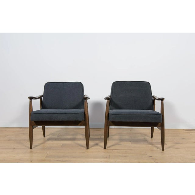 Mid-Century Modern GFM-87 Armchairs by Juliusz Kedziorek for Gościcińskie Furniture, Poland, 1960s, Set of 2 For Sale - Image 14 of 18