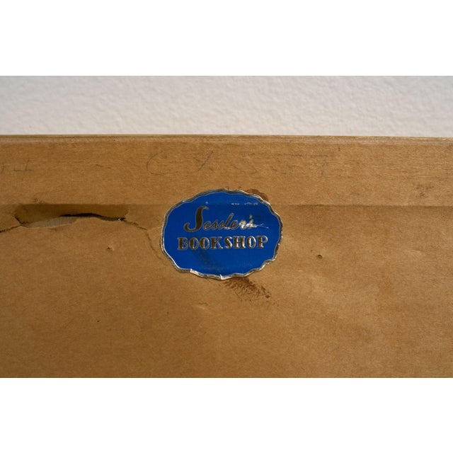 Gold Signed Framed Watercolor Italian Canal Scene Engraving For Sale - Image 8 of 8