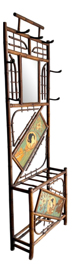 Japanese Wardrobe in Bamboo and Cast Iron by Perret Vibert, 1900