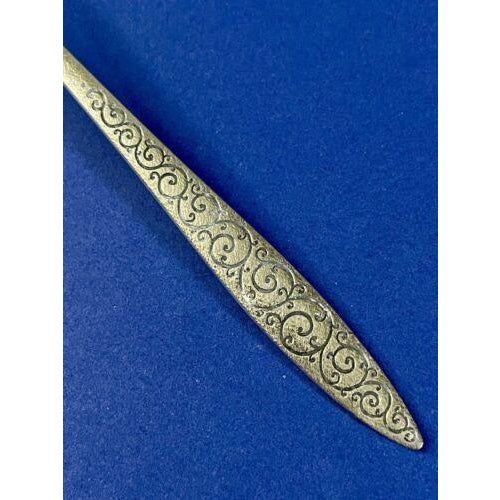 Mid-Century Modern Mid 20th Century Mid Century Modern Wallace Sterling Silver 7 1/2" Iced Teaspoons No Mono - Set of 6 For Sale - Image 3 of 5