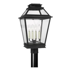 Chapman & Myers by Visual Comfort Studio Falmouth Post Lantern, Slate Gray