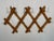 1950s Bulgarian Faux Bamboo Accordion Expandable Wall Coat and Hat Rack For Sale - Image 14 of 15