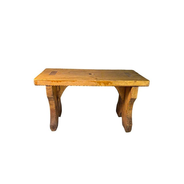 Rustic Wooden Entrance Stool For Sale - Image 6 of 6