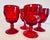Mid-Century Modern Vintage 1960s Red Cubist Glass Water Stems, Set of 4 For Sale - Image 3 of 9