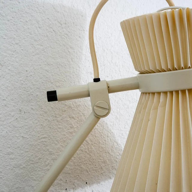 1960s Mid Century Modern Wall Sconce Lamp Le Klint White Metal Pleated Shade Denmark For Sale - Image 12 of 12