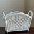 Wood Mid-20th Century White Wicker Magazine / Book Holder For Sale - Image 7 of 12