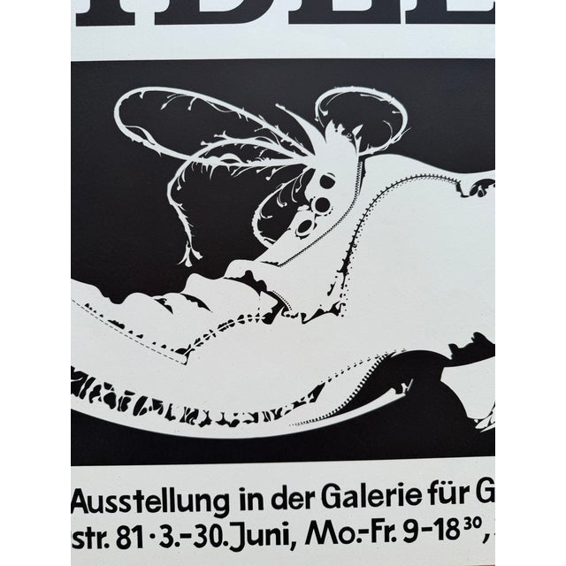Hans Joachim Zeidler (Born 1935), Galerie Für Graphikfreunde Frankfurt, Exhibition Poster, Printed in German For Sale - Image 13 of 13