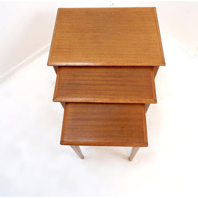 Mid-Century Modern Mid-Century Modern Teak Nesting Tables, 1960s, Set of 3 For Sale - Image 3 of 16