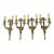 C1900 Antique French Louis XVI Gold Bronze Ribbon, Tassel, Fruit Detailed Wall Sconces Set of 4 For Sale