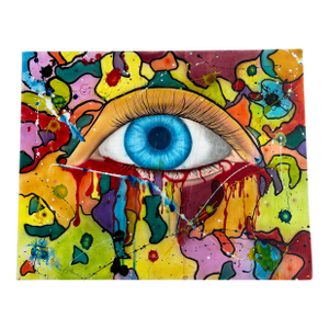 Acrylic Graffiti Painting of an Eye