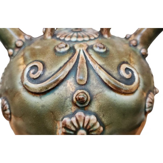 Antique 19th Century Zsolnay Specs Hungarian Art Pottery Water Vessel, C1882 For Sale In New York - Image 6 of 12
