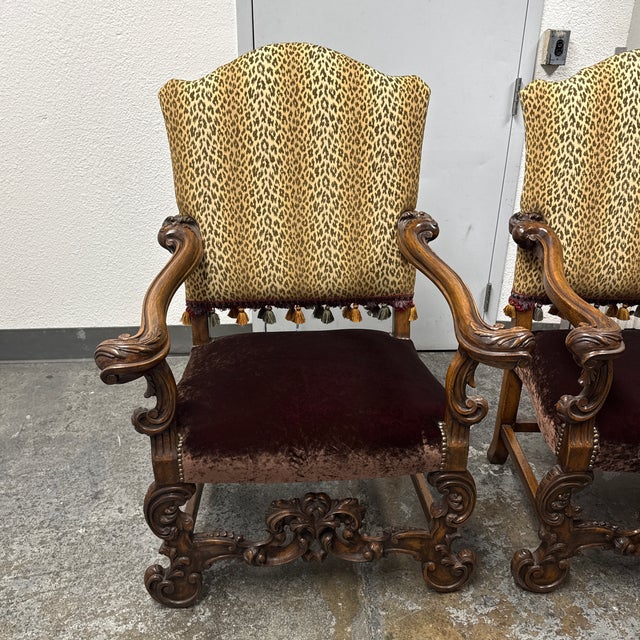 Provasi Bespoke Baroque Carved Wood Armchairs, Pair For Sale - Image 11 of 12