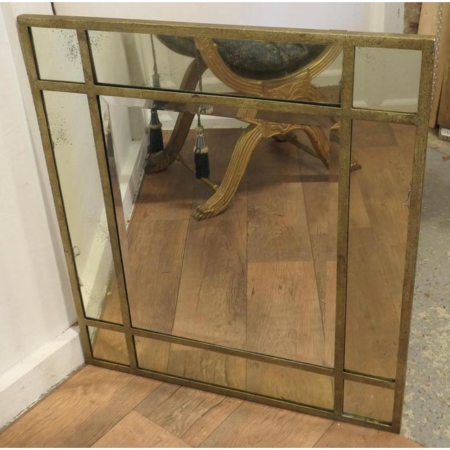 1960s Large Gilt Metal Margin Wall Mirror, 1960s For Sale - Image 5 of 7