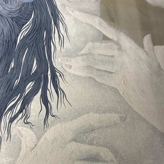 Denyse Willem, The Secret 3 Naked Women / Nymphs, 1970s, Watercolor For Sale - Image 11 of 17