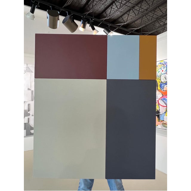 Contemporary William Finlayson Jr. Acrylic on Wood Assemblage Titled: "A.B.C. 5” 2024 For Sale - Image 3 of 9