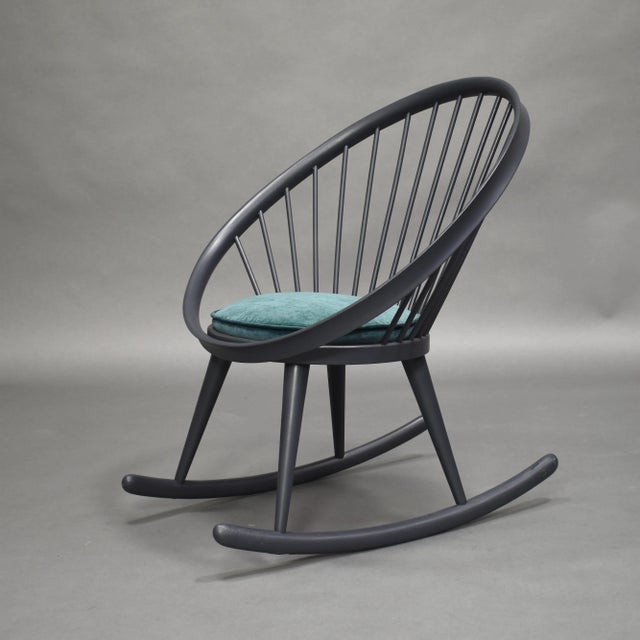 1960s Circle Rocking Chair by Yngve Ekström for Stol AB Sweden, 1960s For Sale - Image 5 of 12